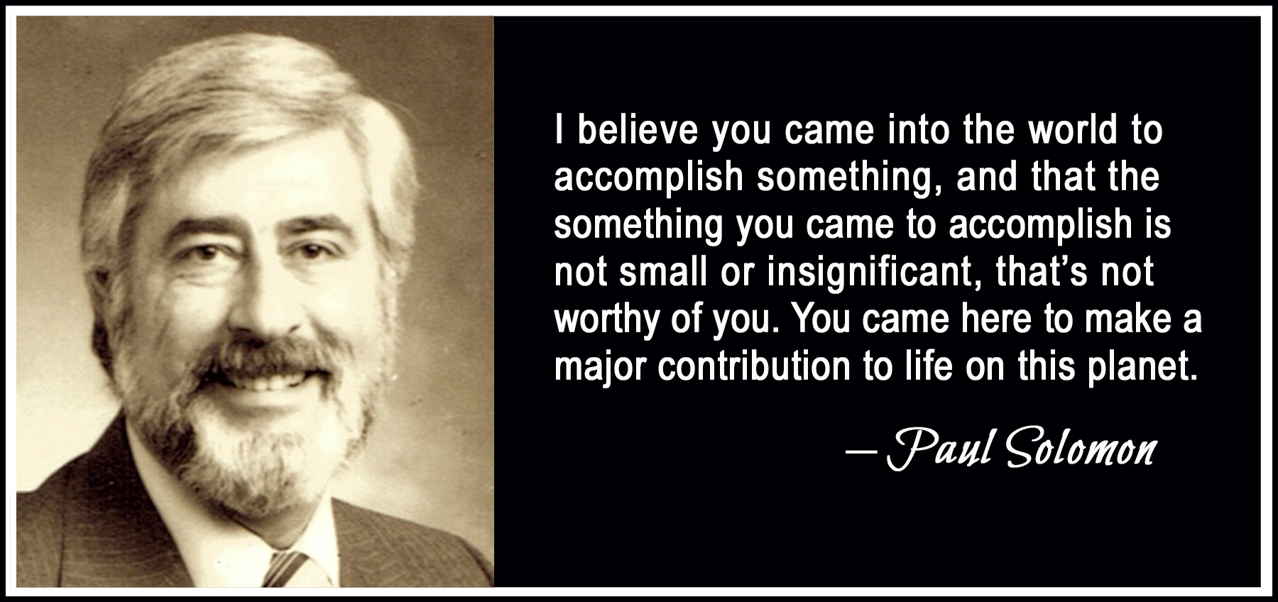 Paul Solomon - I believe